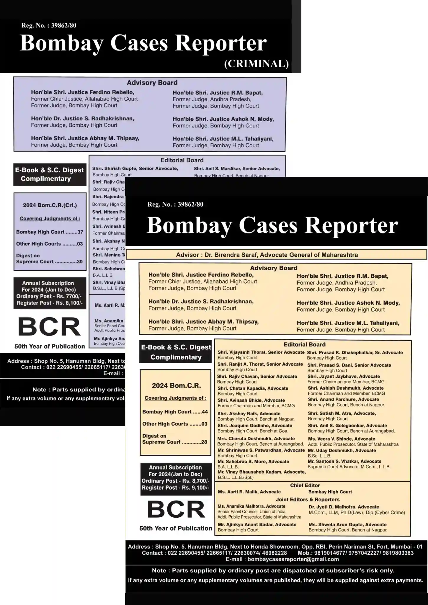 BCR Civil 2024 & BCR Criminal 2024